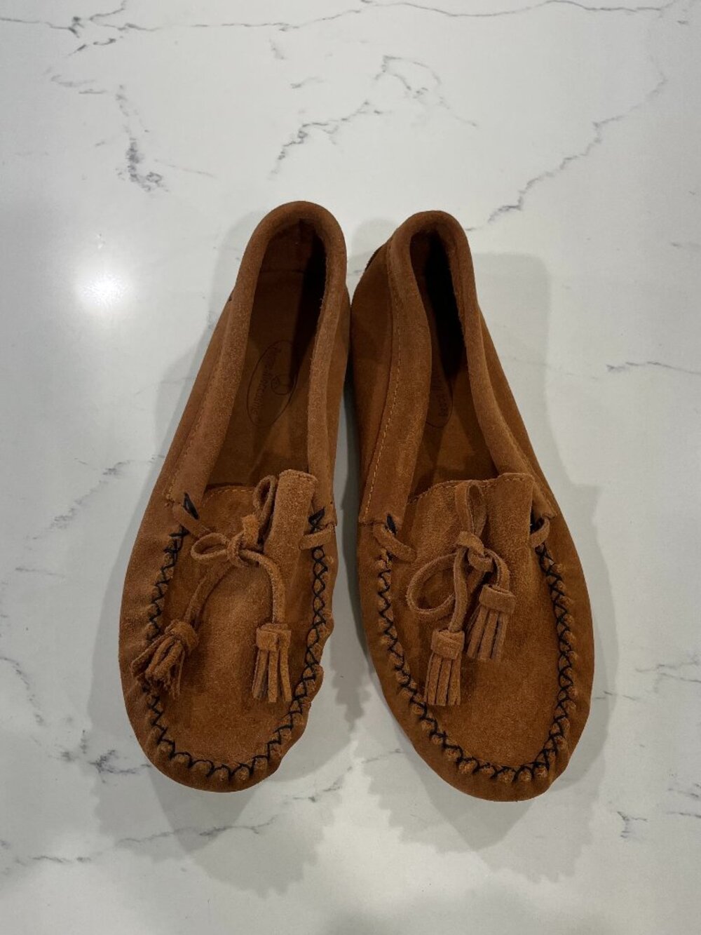 Peace Moccasin Doris Brown leather Size 9.5